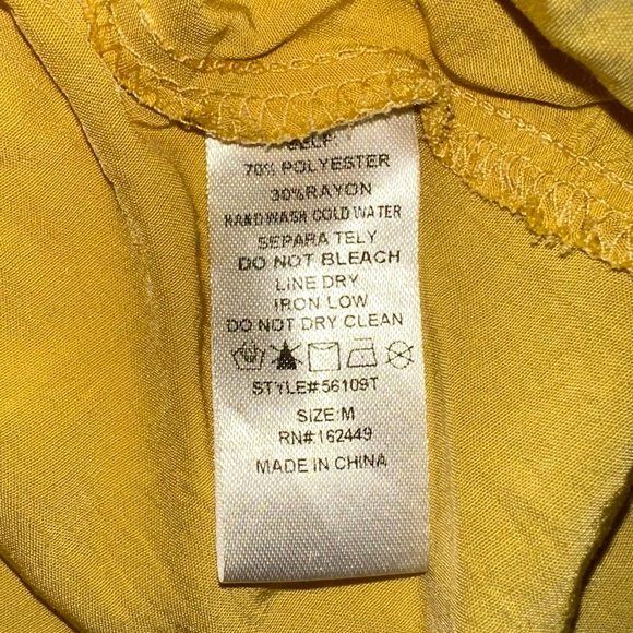 Milk & Honey | Faux Wrap V Neck Peplum Tie Waist Short Ruffle Sleeve Blouse - Picture 7 of 13